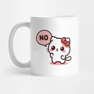 Kawaii Kitten Saying No Mug